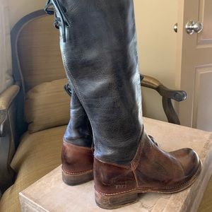 Manchester Black Rustic Riding Boots.